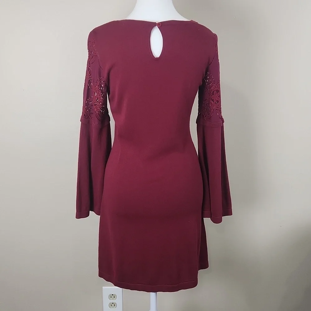 Octavia morlot flare and applique sleeves women knit sweater size Medium - Picture 5 of 12